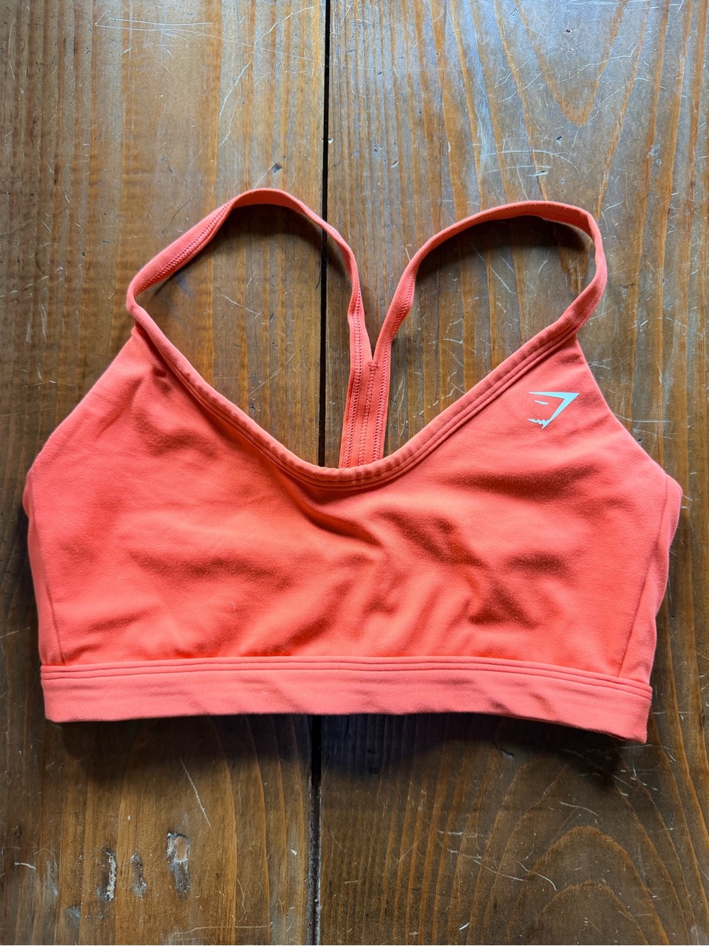 Gymshark y back sports bra orange size S